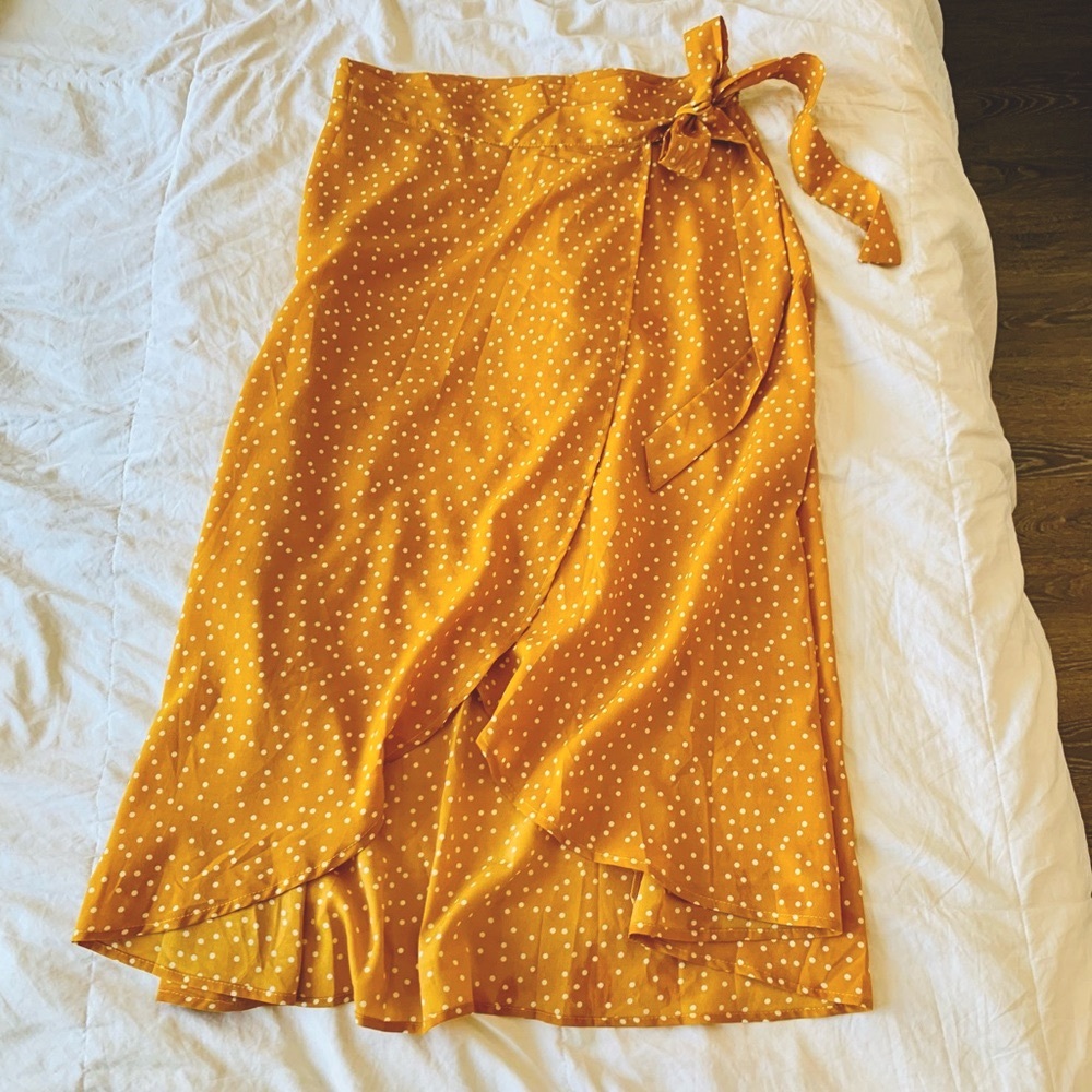 Polka Dot Wrap Skirt